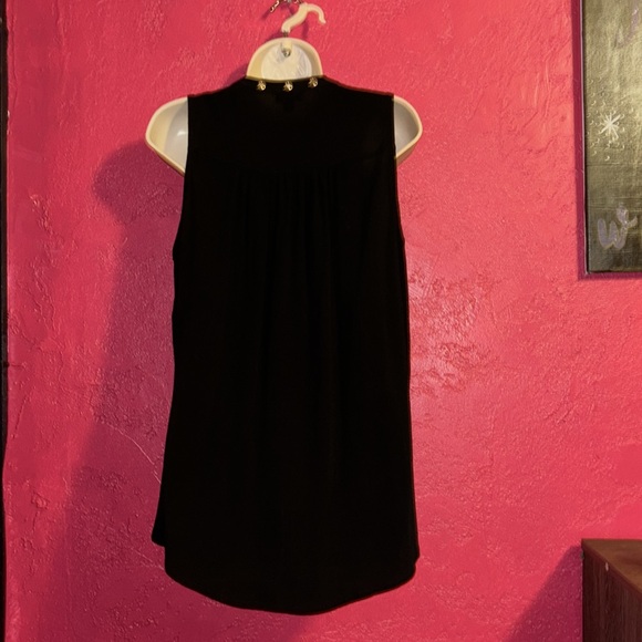 Torrid plus size black whimsigoth, goth rock and roll rayon grommet tank. Sz 00X - Picture 6 of 13